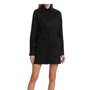 Halston Kylie twill mini shirt dress